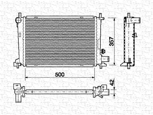 MAGNETI MARELLI Radiators, Motora dzesēšanas sistēma 350213726000
